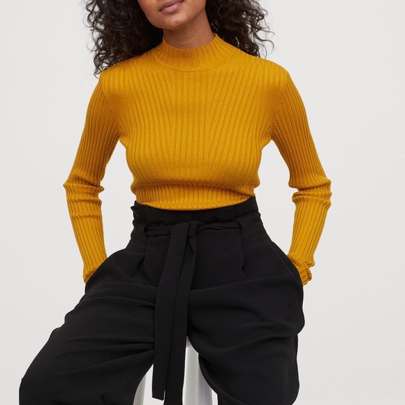 H&M Sweaters - NWT Mustard Mock Turtleneck